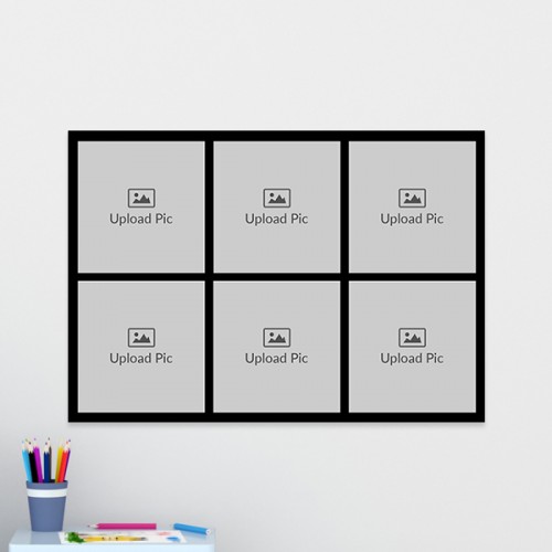 6 Pic Upload with Border Design: Landscape Acrylic Photo Frame with Image Printing – PrintShoppy Photo Frames