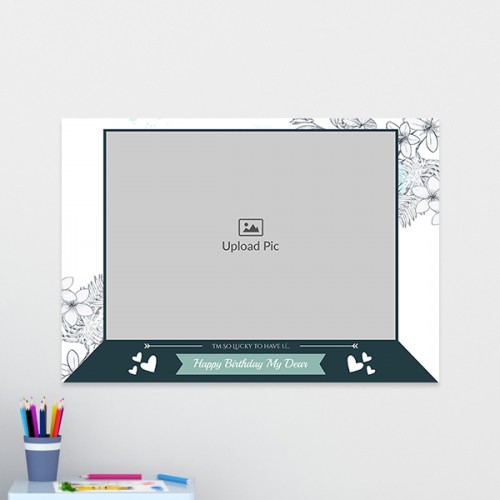 Hand Drawn Flowers Frame Design: Landscape Acrylic Photo Frame with Image Printing – PrintShoppy Photo Frames