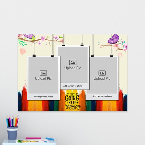 Keep Going Keep Growing Quotation Design: Landscape Acrylic Photo Frame with Image Printing – PrintShoppy Photo Frames