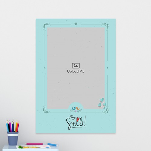 You Make Me Smile with Love Birds Design: Portrait Acrylic Photo Frame with Image Printing – PrintShoppy Photo Frames