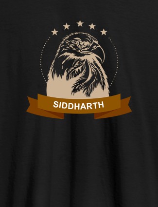 Funny Kingfisher Graphic Personalised Mens T Shirt With Name Black Color