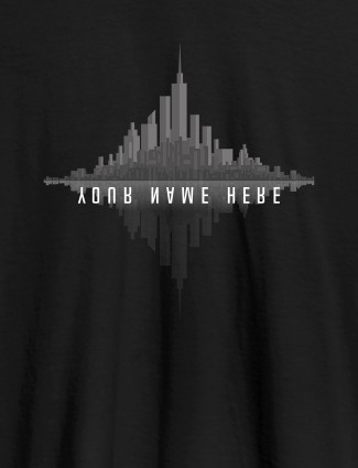 Mirrored Name Personalised Mens T Shirt Black Color Mirrored Name Personalised Mens T Shirt Black Color