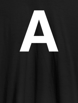 Single Letter On Black Color Customized Men Tees Single Letter On Black Color Customized Men Tees