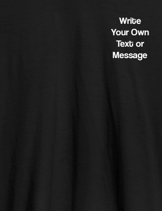 Pocket Text On Black Color Customized Mens T-Shirt