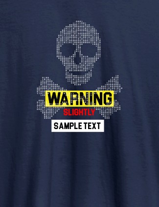 Danger Zone Warning Personalised Printed Mens T Shirt Navy Blue Color Danger Zone Warning Personalised Printed Mens T Shirt Navy Blue Color