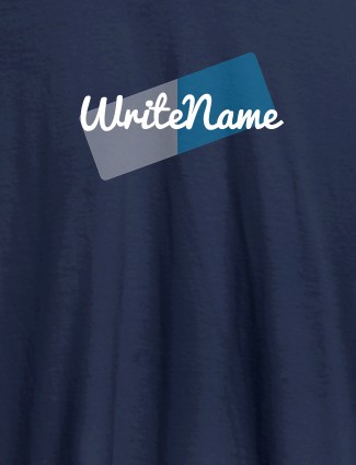 Write Name On Navy Blue Color T-shirts For Men with Name, Text and Photo Write Name On Navy Blue Color T-shirts For Men with Name, Text and Photo
