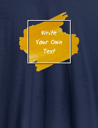 Splash Theme with your Name On Navy Blue Color T-shirts For Men with Name, Text and Photo Splash Theme with your Name On Navy Blue Color T-shirts For Men with Name, Text and Photo