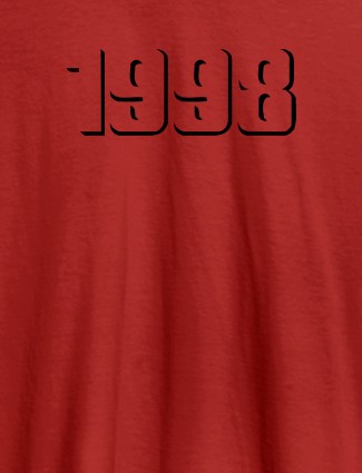 Birth Year Personalised Printed Mens T Shirt Red Color