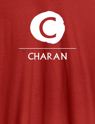 Alphabet with Name Design On Red Color Customized Tshirt for Men Alphabet with Name Design On Red Color Customized Tshirt for Men