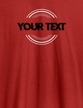 Stamp Theme with Your Name On Red Color Customized Men Tees