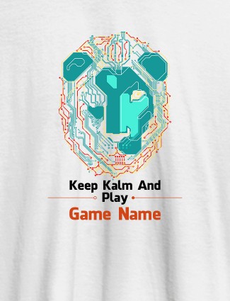 Keep Calm And Play Game Name Personalised Printed Mens T Shirt White Color Keep Calm And Play Game Name Personalised Printed Mens T Shirt White Color