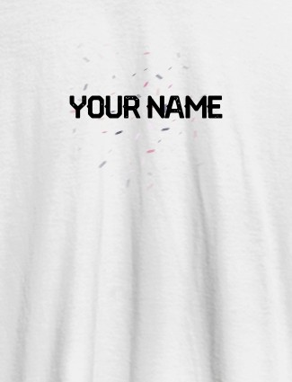 Blast Design with Your Name On White Color Customized Men Tees Blast Design with Your Name On White Color Customized Men Tees
