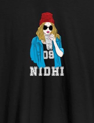 Funky Sunglasses Personalised Womens T Shirt Black Color Funky Sunglasses Personalised Womens T Shirt Black Color