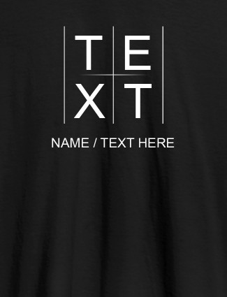 Write Your Name and Text On Black Color T-shirts For Women with Name, Text and Photo Write Your Name and Text On Black Color T-shirts For Women with Name, Text and Photo