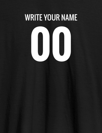 Name and Number On Black Color Women T Shirts with Name, Text, and Photo Name and Number On Black Color Women T Shirts with Name, Text, and Photo