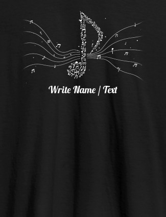 Musical Theme with Your Name On Black Color Customized Women Tees Musical Theme with Your Name On Black Color Customized Women Tees