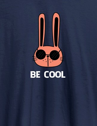 Be Cool Personalised Womens T Shirt Navy Blue Color