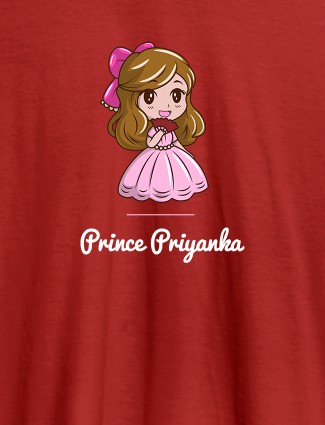 Cute Princess with Your Name On Red Color Personalized Women Tees Cute Princess with Your Name On Red Color Personalized Women Tees