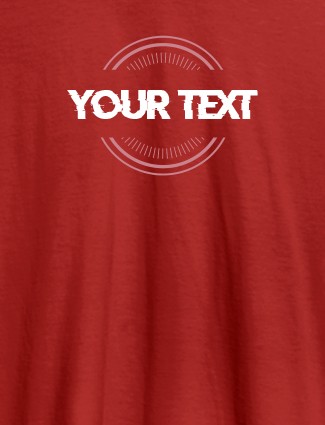 Stamp Theme with Your Name On Red Color Women T Shirts with Name, Text, and Photo