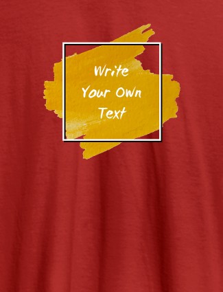 Splash Theme with your Name On Red Color Personalized T-Shirt for Women Splash Theme with your Name On Red Color Personalized T-Shirt for Women