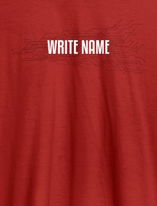 Circuit Theme with Name On Red Color Customized Women Tees Circuit Theme with Name On Red Color Customized Women Tees