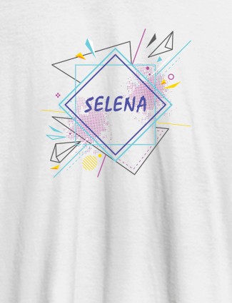 Personalised Womens Tshirt With Unique Art White Color
