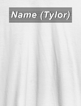 Personalised Unique Womens T Shirt With Name White Color