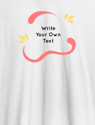 Uneven Wave Design with Your Name On White Color Personalized Women Tees Uneven Wave Design with Your Name On White Color Personalized Women Tees