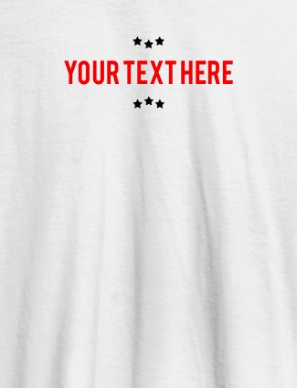 3 Stars with Your Name On White Color Customized Tshirt for Women 3 Stars with Your Name On White Color Customized Tshirt for Women