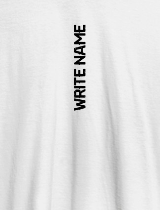 Vertical Name On White Color Personalized T-Shirt for Women