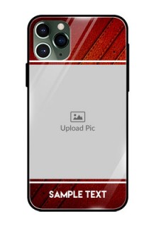 Apple iPhone 11 Pro Personalized Glass Phone Case  - Leather Phone Case Design