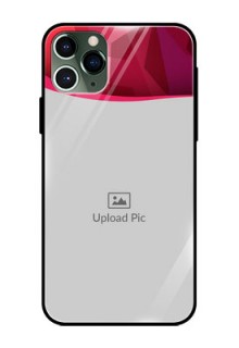 Apple iPhone 11 Pro Custom Glass Mobile Case  - Red Abstract Design