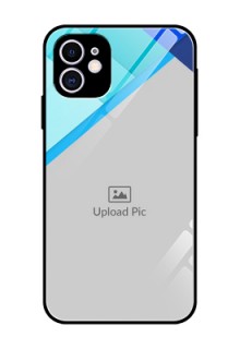 Apple iPhone 11 Custom Glass Phone Case  - Blue Pattern Design