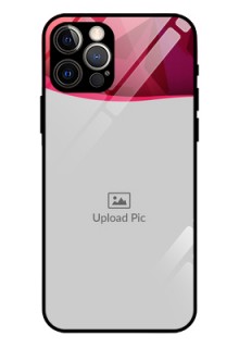 Iphone 12 Pro Custom Glass Mobile Case  - Red Abstract Design