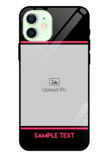 Iphone 12 Custom Glass Mobile Case  - with Add Text Design
