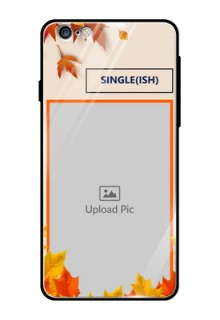 Apple iPhone 6S Plus Photo Printing on Glass Case  - Autumn Maple Leaves Design