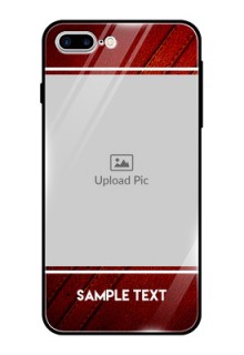 Apple iPhone 8 Plus Personalized Glass Phone Case  - Leather Phone Case Design