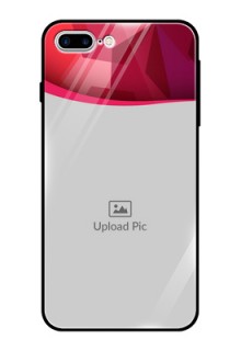 Apple iPhone 8 Plus Custom Glass Mobile Case  - Red Abstract Design