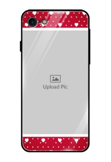 Apple iPhone 8 Photo Printing on Glass Case  - Hearts Mobile Case Design