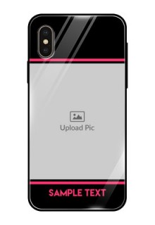 Apple iPhone X Custom Glass Mobile Case  - with Add Text Design