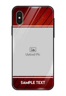 Apple iPhone X Personalized Glass Phone Case  - Leather Phone Case Design