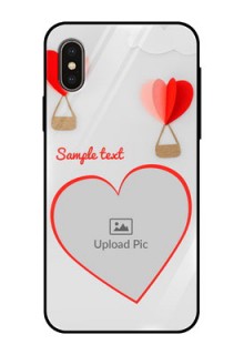 Apple iPhone X Custom Glass Mobile Case  - Parachute Love Design