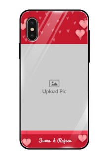 Apple iPhone X Custom Glass Phone Case  - Valentines Day Design