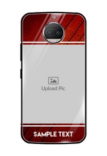 Moto G5s Plus Personalized Glass Phone Case  - Leather Phone Case Design