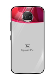 Moto G5s Plus Custom Glass Mobile Case  - Red Abstract Design