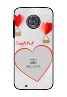 Moto G6 Custom Glass Mobile Case  - Parachute Love Design