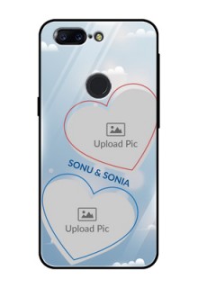 OnePlus 5T Custom Glass Mobile Case  - Blue Color Couple Design 