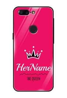 Oneplus 5T Glass Phone Case Queen with Name