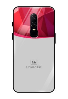 OnePlus 6 Custom Glass Mobile Case  - Red Abstract Design