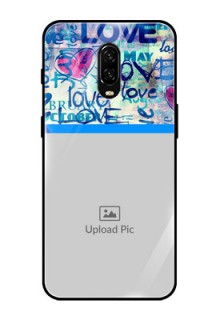 OnePlus 6T Custom Glass Mobile Case  - Colorful Love Design